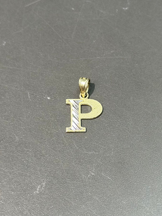 Vintage 10K Two Tone Gold Initial Charms