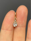 14K Yellow Gold 0.56 CTW Pear Drop Shape Diamond Bezel Charm