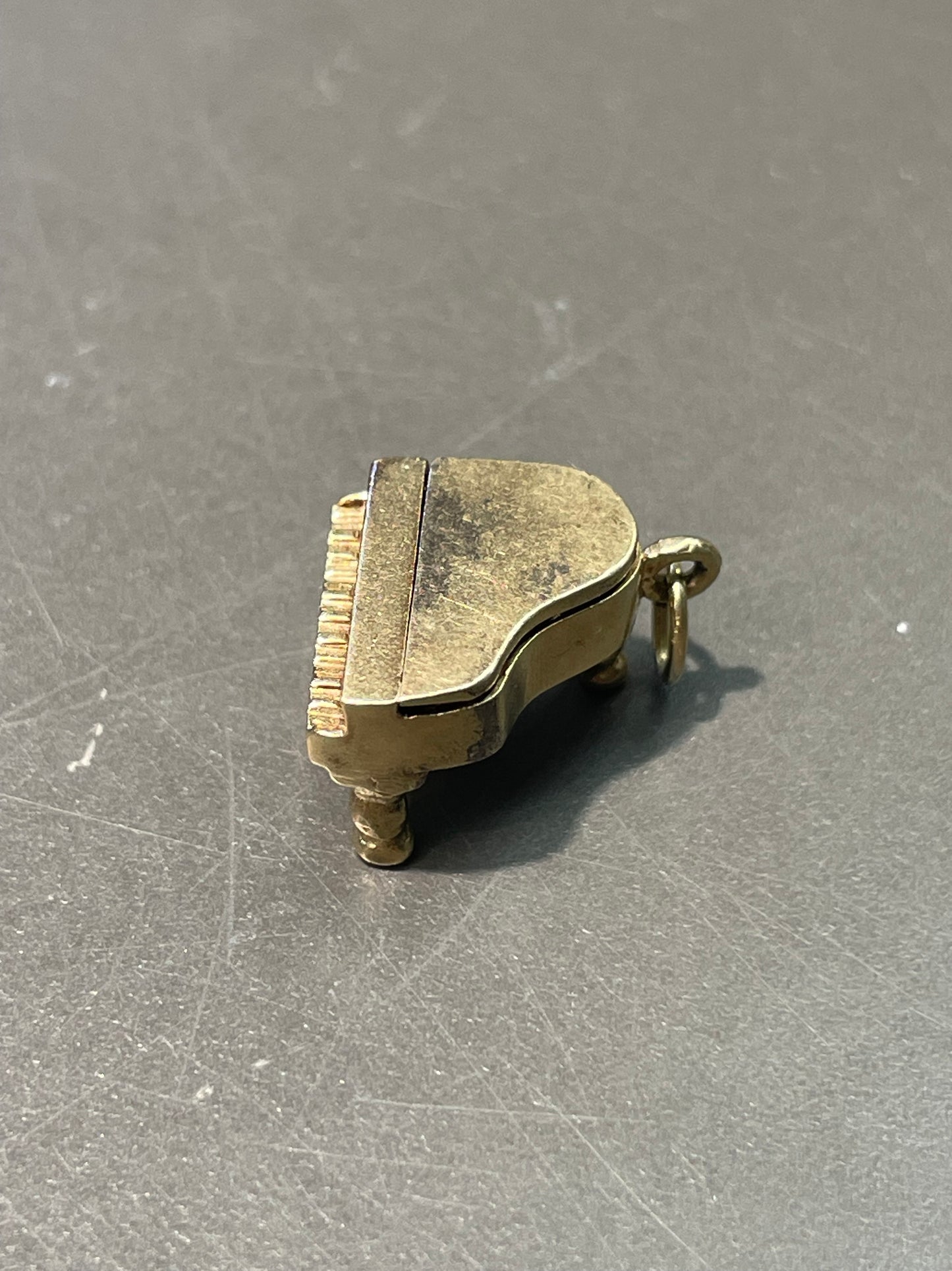 Vintage 14K Yellow Gold Articulating Grand Piano Charm
