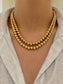 Vintage 14K Gold Bead Necklace 18.0 inch