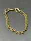 French 18K Gold Semi Hollow Oval Link Bracelet