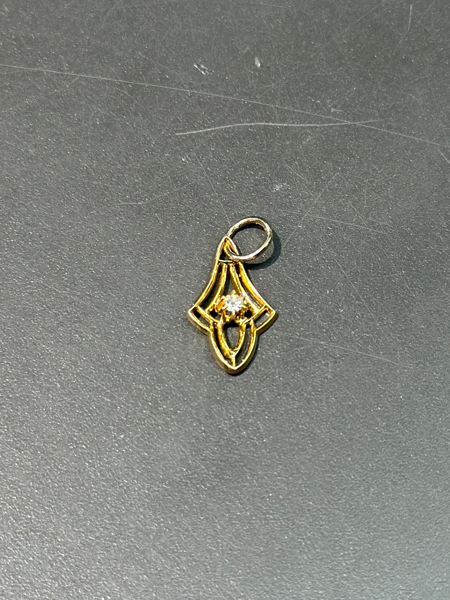 Art Nouveau 14K Gold Lavelier Charm