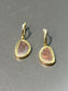 14K Gold Natural Boulder Opal Diamond Earring