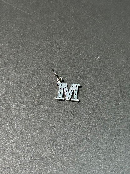 复古 14K 金钻石字母吊饰