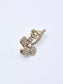 Art Nouveau 14K Gold Seed Pearl Four Leaf Clover Brooch