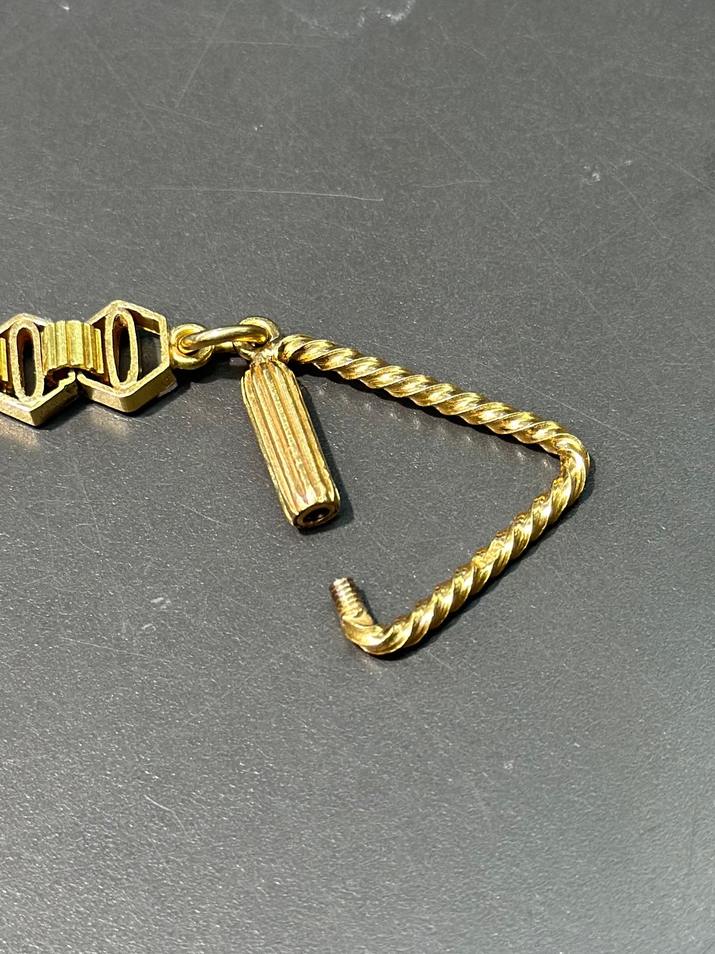 Vintage Egyptian 18K Gold Queen Nefertiti Key Chain