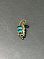 Victorian 14K Gold Pearl and Turquoise Butteryfly Charm