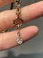 14K Yellow Gold 0.56 CTW Pear Drop Shape Diamond Bezel Charm