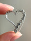 14K Gold Diamond Open Heart Pendant