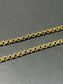 14K Yellow Gold 3.5 mm Solid Fancy Link Necklace