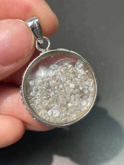 Vintage Platinum 6.5ctw Diamond Shaker Pendant