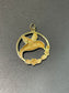 14K Yellow Gold Humming Bird Charm Pendant