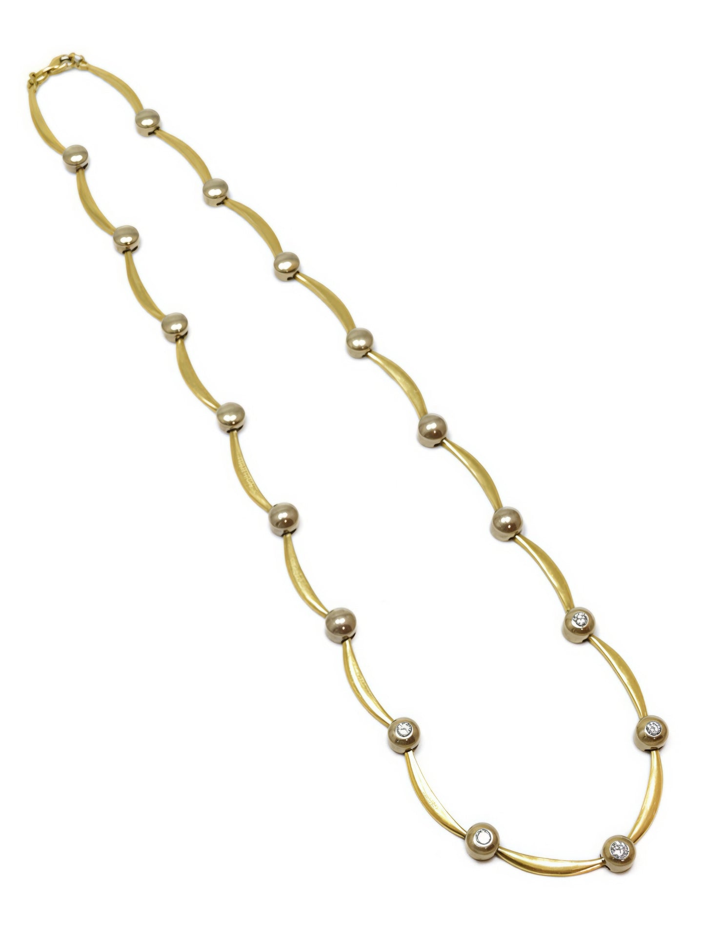 14K Gold 0.53 CTW Diamond Bezel Collier Necklace