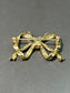 14K Gold Diamond Ribbon Pendant Brooch