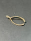 Antique 14K Gold Seed Pearl Wish Bone Brooch