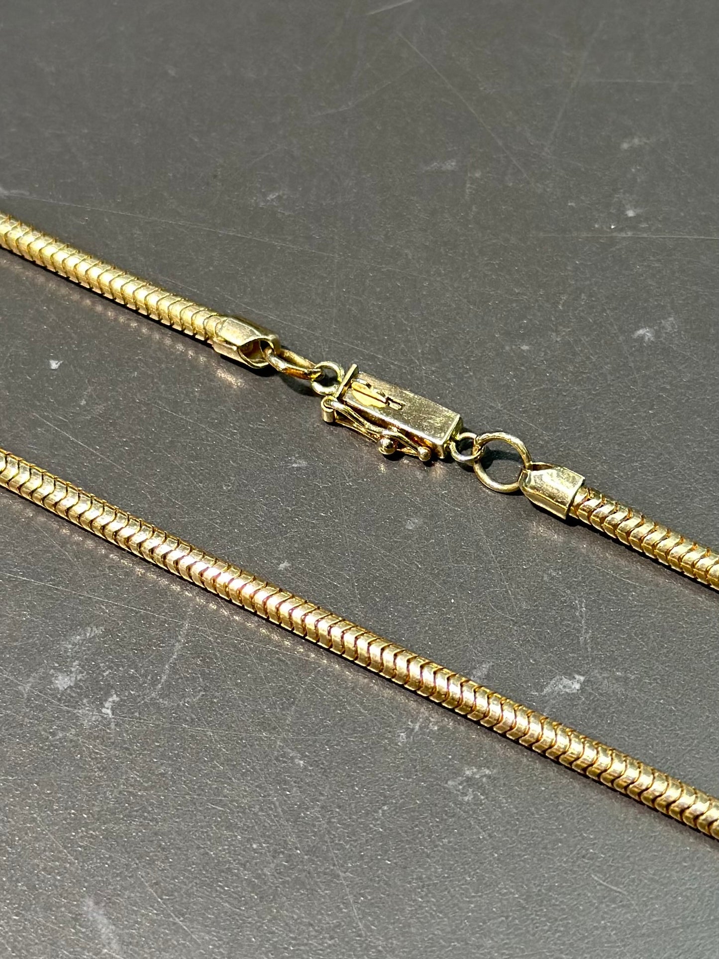 Vintage 14K Gold Snake Chain Necklace