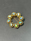 broche circulaire vintage en or 14 carats avec opale