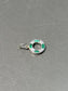 Art Deco Platinum Emerald and Diamond Circle Charm