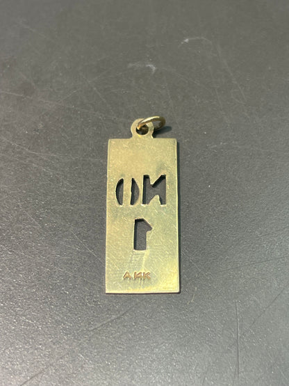 复古 14K 黄金 1 号狗牌吊坠