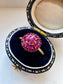 Antique 14K Gold 1.61 CTW Ruby Cluster Conversion Ring