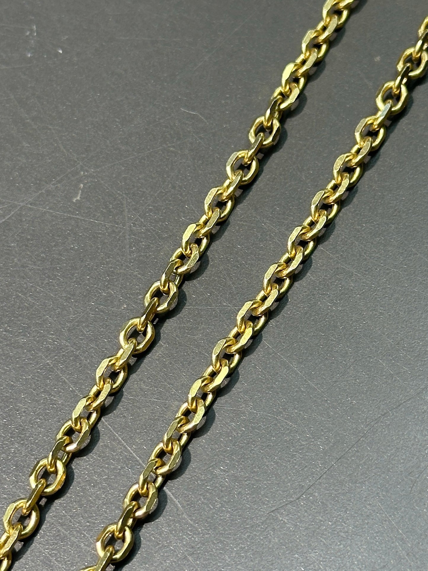 14K Yellow Gold 4.0 mm Solid Biker Link Necklace