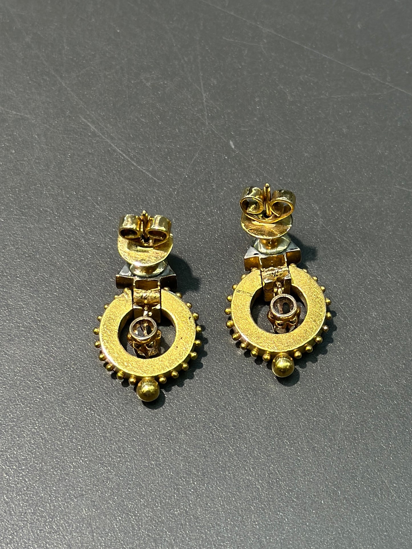 维多利亚伊特鲁里亚 18K 金绿松石钻石耳坠