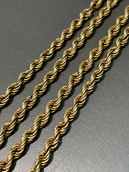 Vintage 18K Gold Rope Chain Necklace