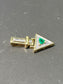 14K Gold Emerald Diamond Arrow Pendant