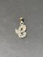 Vintage 14K Gold 0.20 CTW Diamond C/E Letter Charm