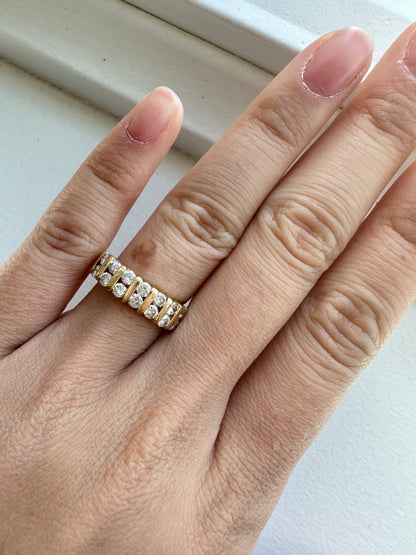 14K 黄金 0.70 CTW 半双钻戒指