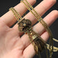 Antique Victorian 14K Gold Enamel Slider Tassel Longuard Chain