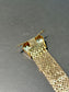 Retro 14K Gold Diamond Buckle Belt Bracelet