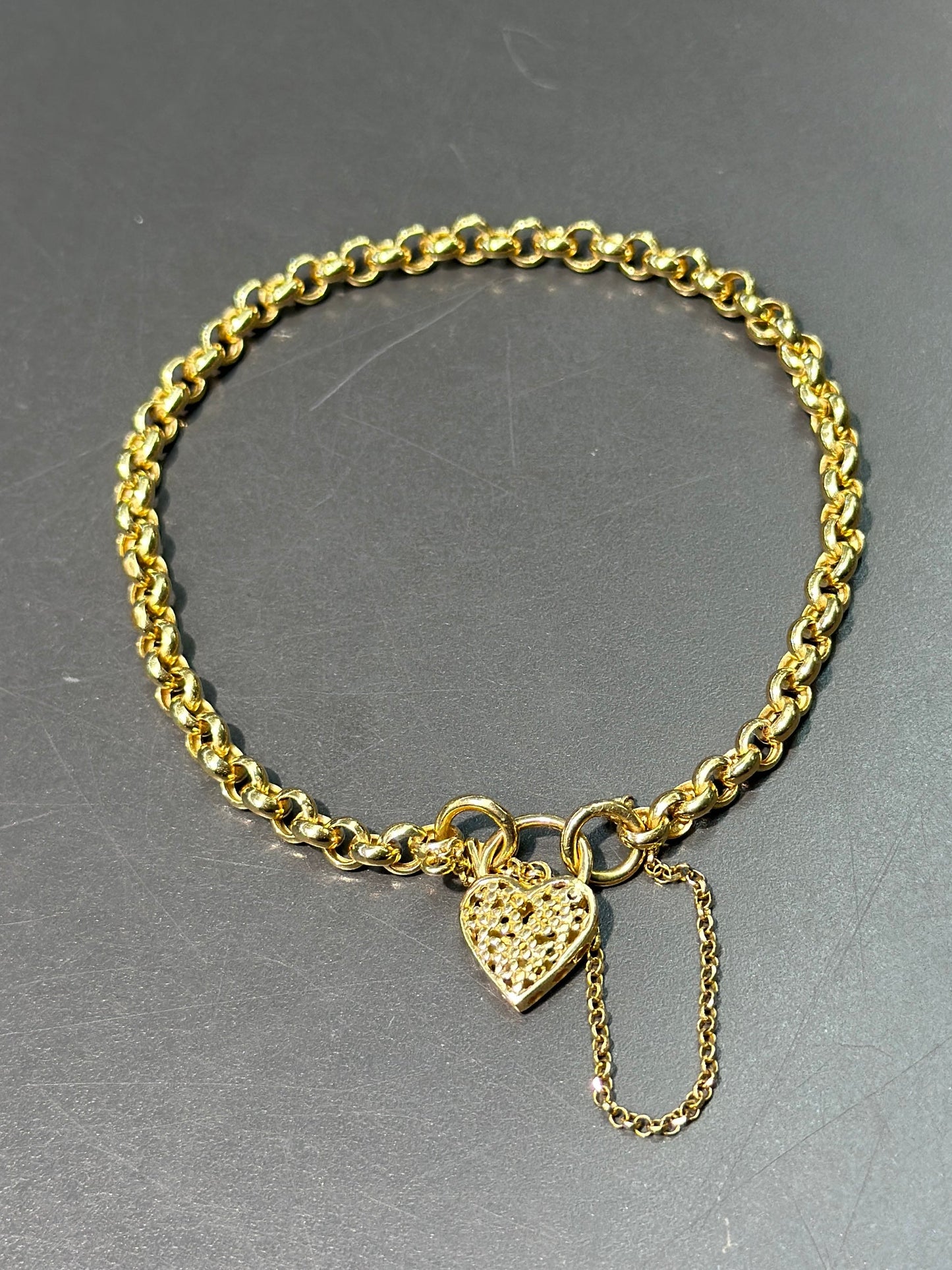 18K Gold Padlock Bracelet