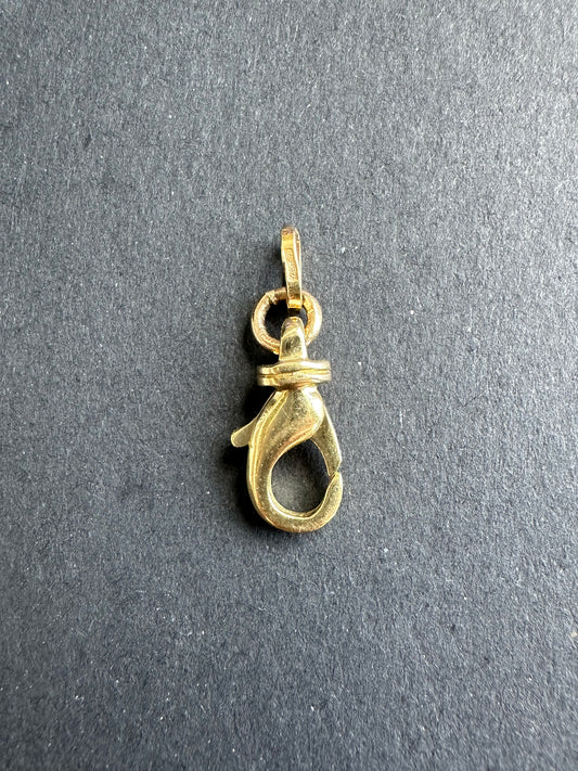 Vintage 18K Gold Carabiner Charm Holder