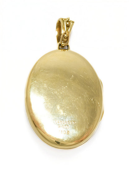 Fabergé 18K Yellow Gold Ruby Diamond Enamel Locket Pendant