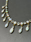 Victorian 15K Gold Opal Sapphire Fringe Necklace