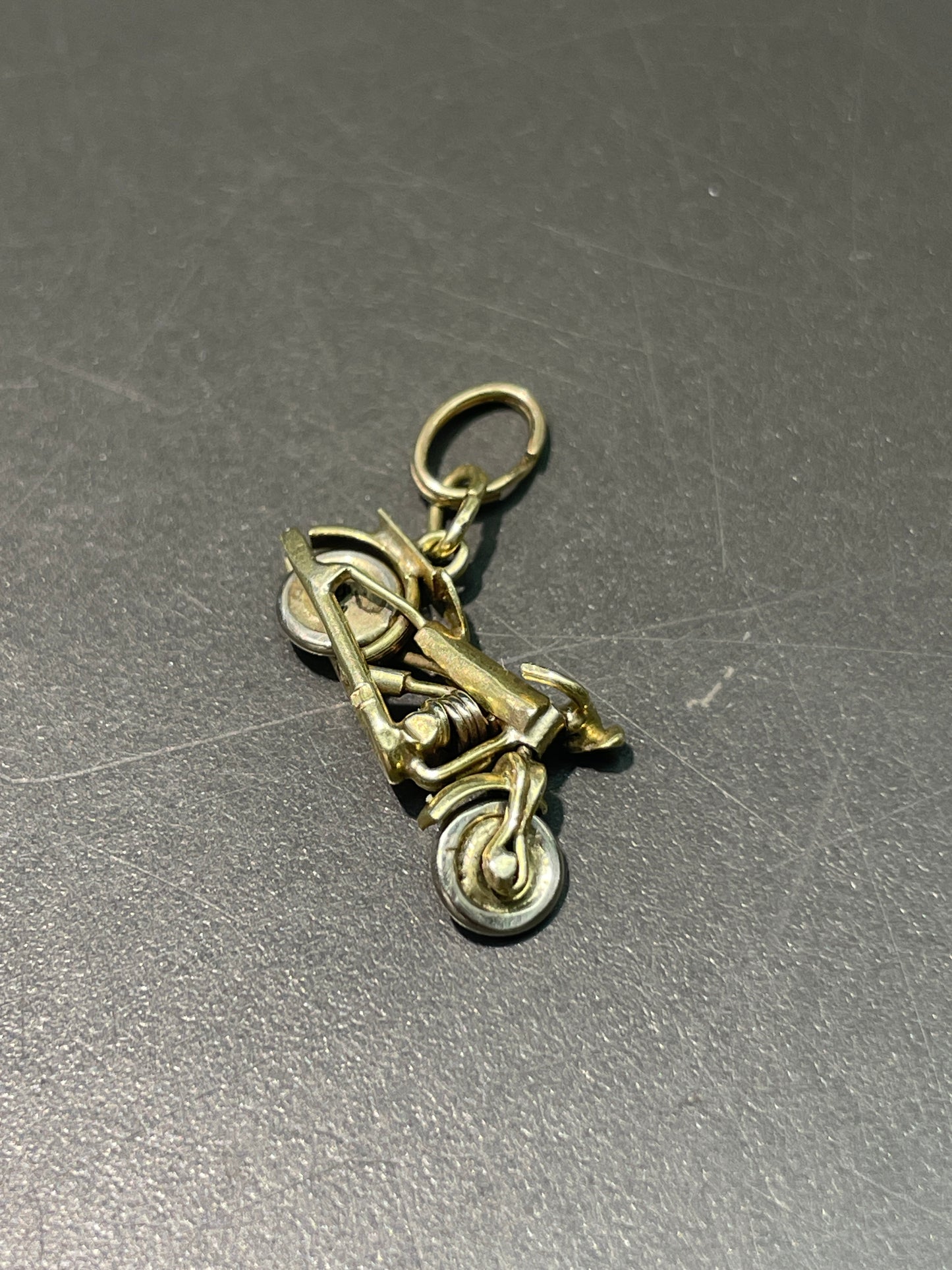 Vintage 14K Gold Articulating Motorcycle Charm