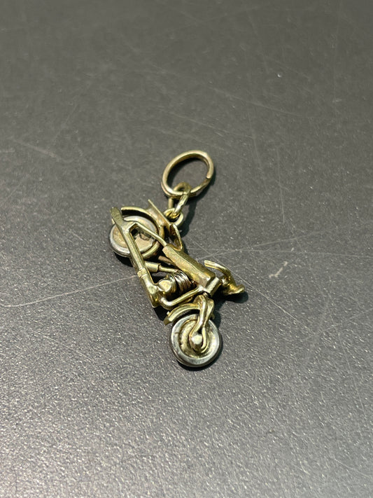 Vintage 14K Gold Articulating Motorcycle Charm