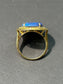 18K Gold Natural Black Opal Diamond Ring