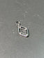 Art Deco Platinum Diamond Rhombus Charm