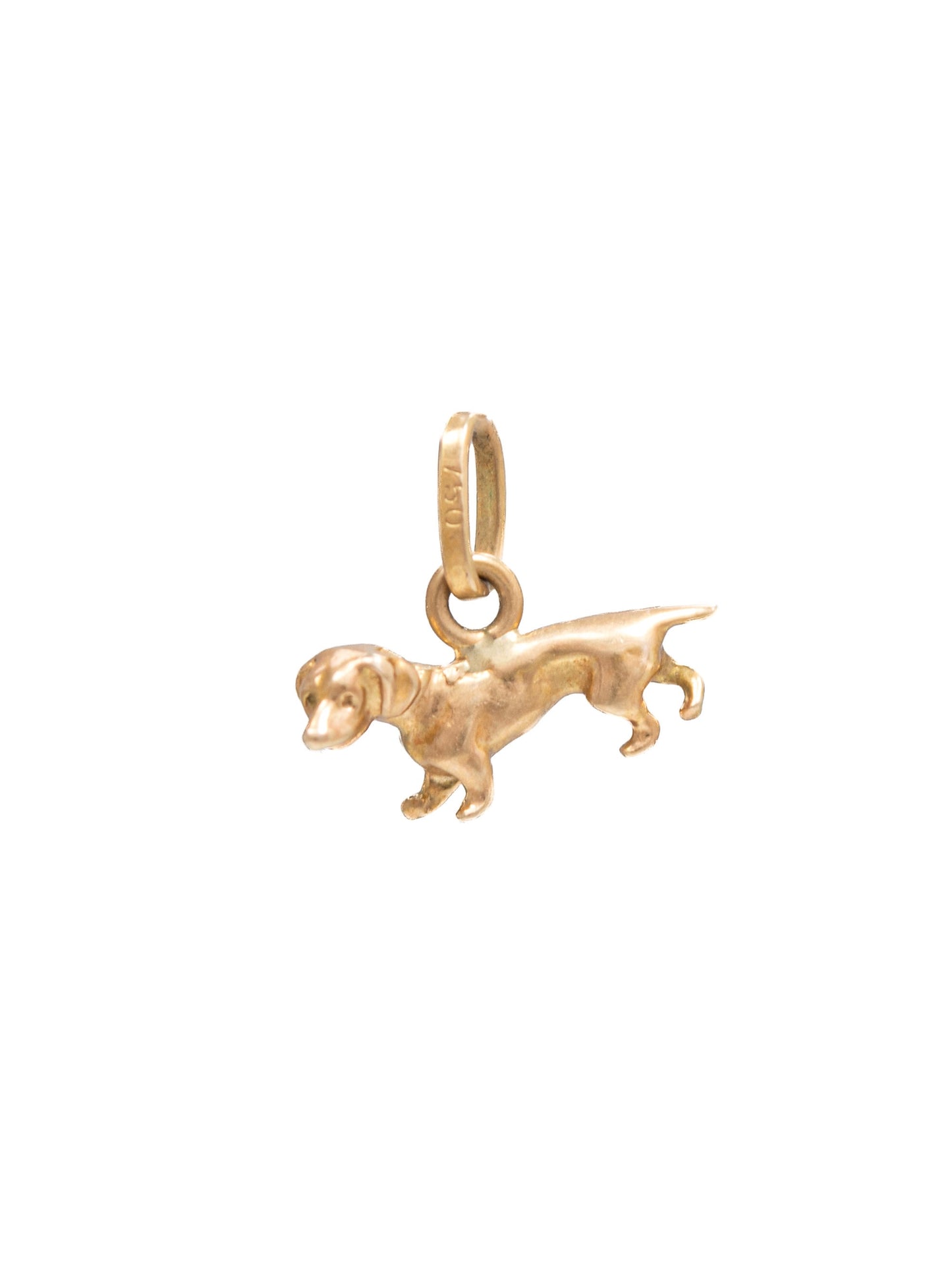 Vintage 18K Gold Daschund Charm