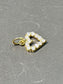 Vintage 18K Gold Diamond Open Heart Pendant