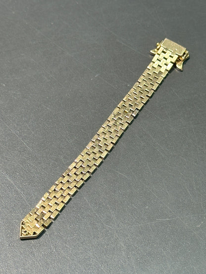 复古 18K 黄金 0.08 CTW 钻石可调节带扣皮带环