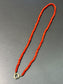 14K Gold Sardine Coral Bead Necklace 15.0 inch