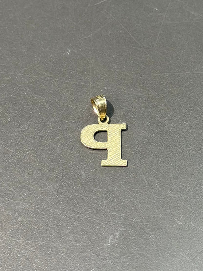 复古 10K 双色金字母吊饰