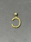 Vintage 18K Gold Beaded “C” Letter Charm