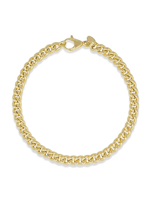 14K Gold 5.0 mm Puffy Curblink Bracelet