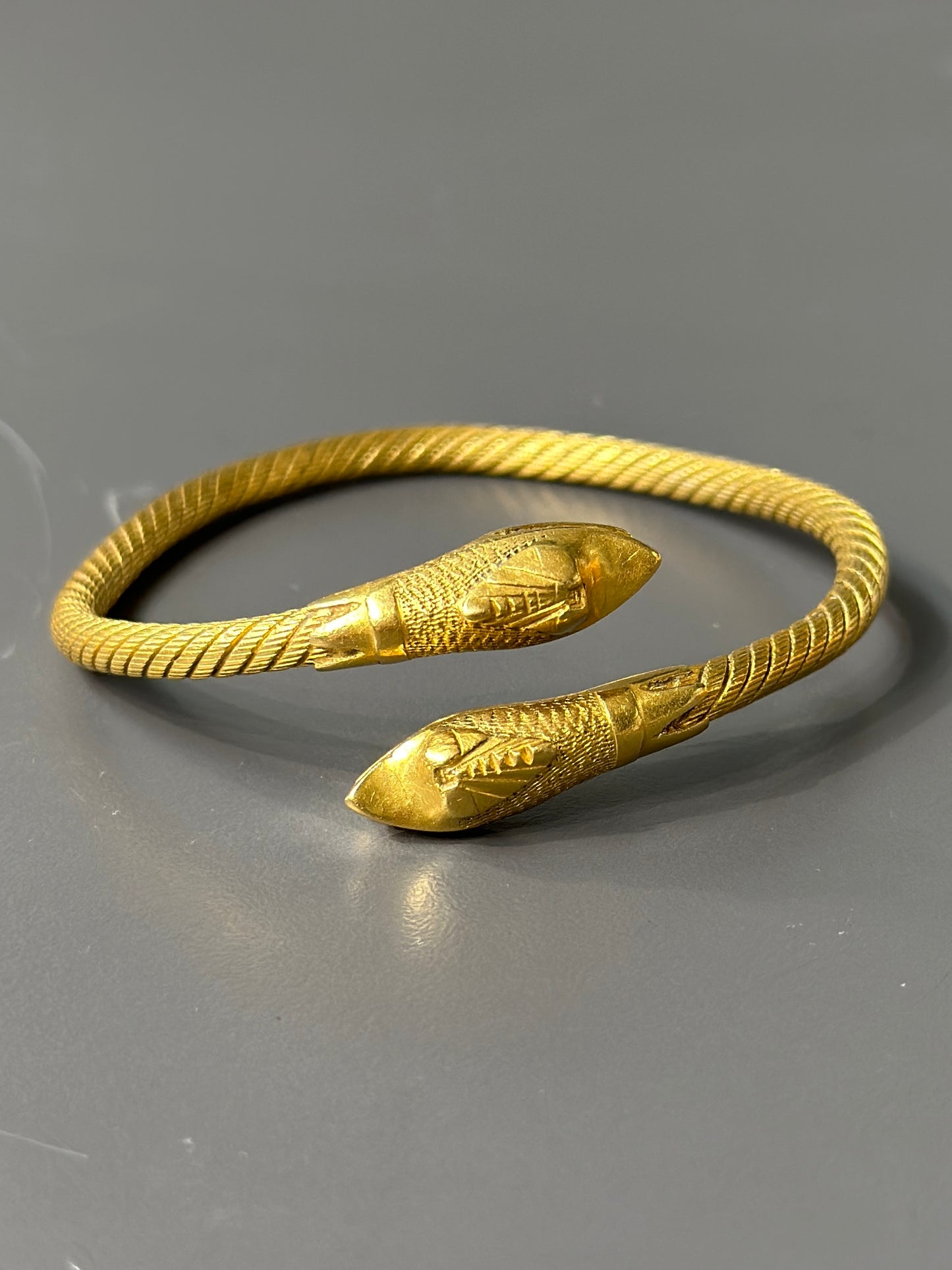 Egyptian 21K Gold Serpent Bracelet