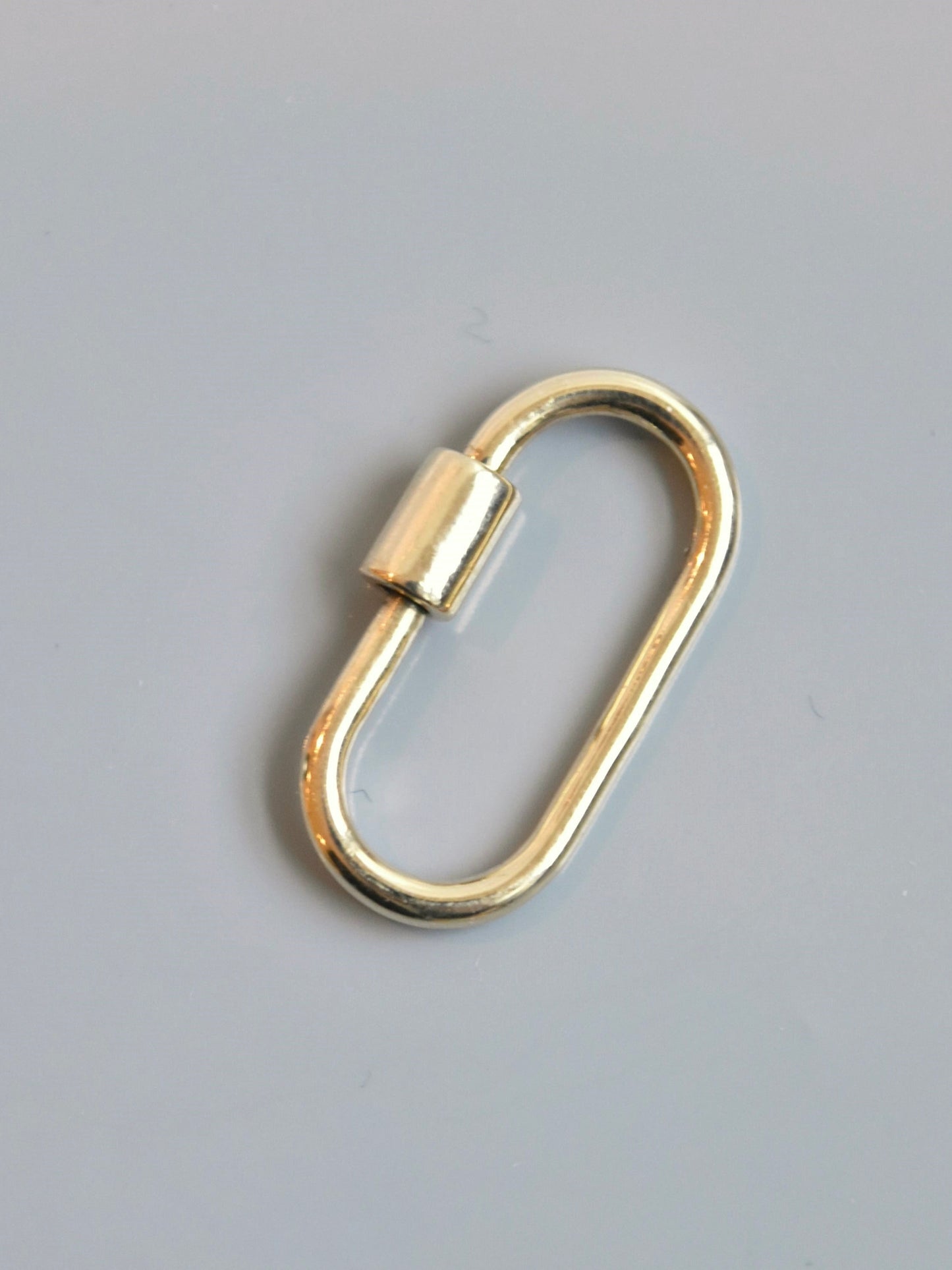 14K Gold Oval Carabiner Lock