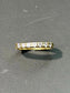 14K Gold Seven Diamond Band Ring SZ 8